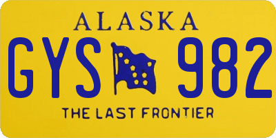 AK license plate GYS982