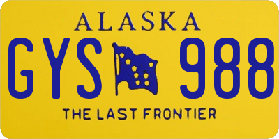 AK license plate GYS988