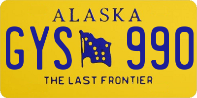 AK license plate GYS990