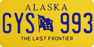 AK license plate GYS993