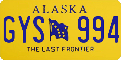 AK license plate GYS994