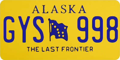 AK license plate GYS998