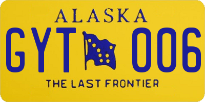 AK license plate GYT006