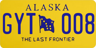 AK license plate GYT008