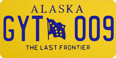 AK license plate GYT009
