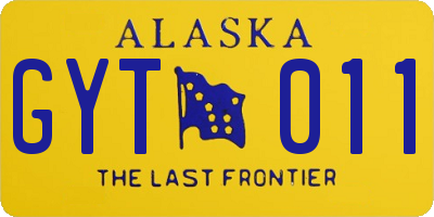 AK license plate GYT011