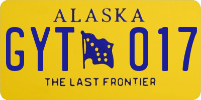 AK license plate GYT017