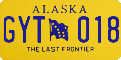 AK license plate GYT018