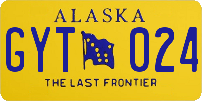 AK license plate GYT024