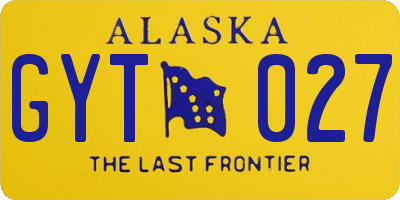 AK license plate GYT027