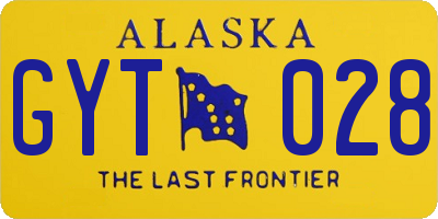 AK license plate GYT028