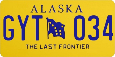 AK license plate GYT034