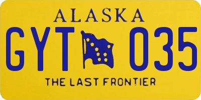 AK license plate GYT035