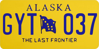 AK license plate GYT037