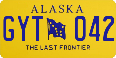 AK license plate GYT042