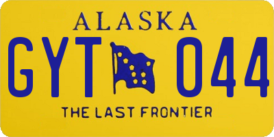 AK license plate GYT044
