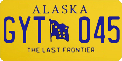 AK license plate GYT045