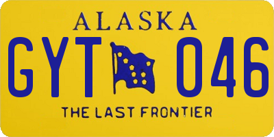 AK license plate GYT046