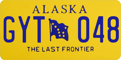 AK license plate GYT048