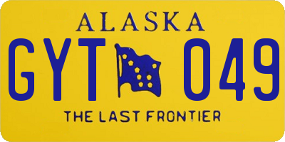 AK license plate GYT049