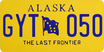 AK license plate GYT050