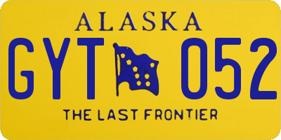 AK license plate GYT052