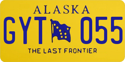 AK license plate GYT055