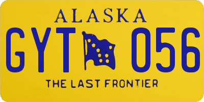 AK license plate GYT056