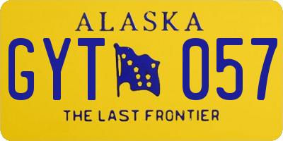 AK license plate GYT057