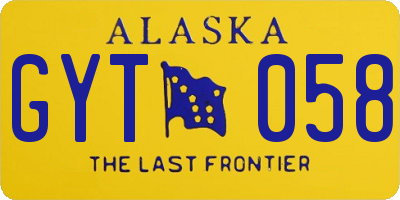 AK license plate GYT058