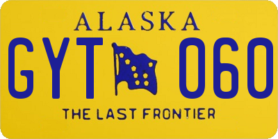 AK license plate GYT060