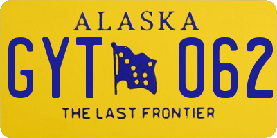 AK license plate GYT062