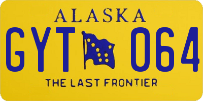 AK license plate GYT064