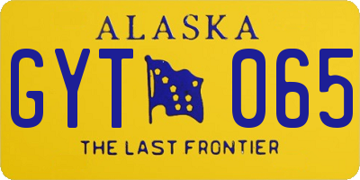 AK license plate GYT065