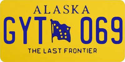 AK license plate GYT069