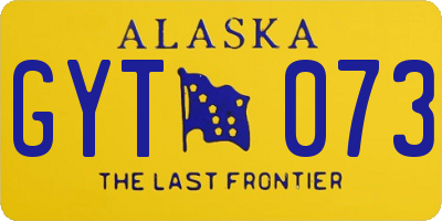 AK license plate GYT073