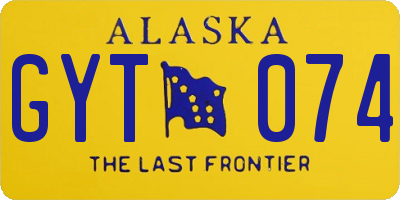 AK license plate GYT074