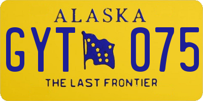 AK license plate GYT075
