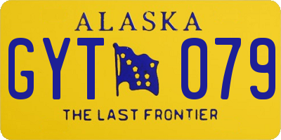 AK license plate GYT079