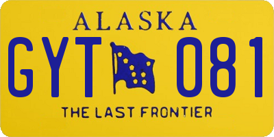 AK license plate GYT081