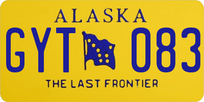 AK license plate GYT083