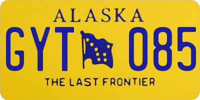 AK license plate GYT085