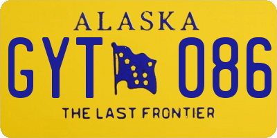 AK license plate GYT086