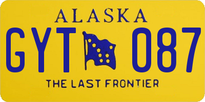 AK license plate GYT087