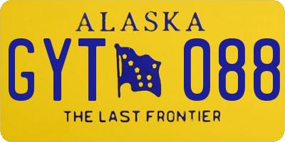AK license plate GYT088