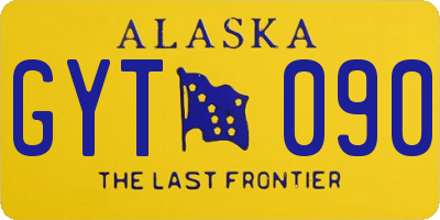 AK license plate GYT090