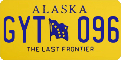 AK license plate GYT096