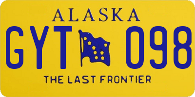 AK license plate GYT098