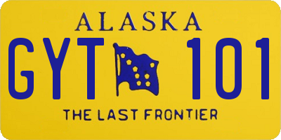 AK license plate GYT101