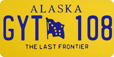 AK license plate GYT108